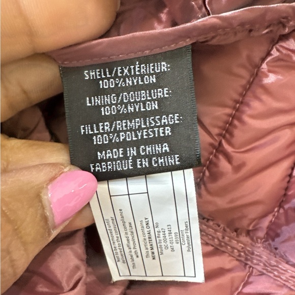 Badgley Mischka Lightweight Packable Quilted Jacket Women’s Small Mauve Pink - Picture 9 of 9